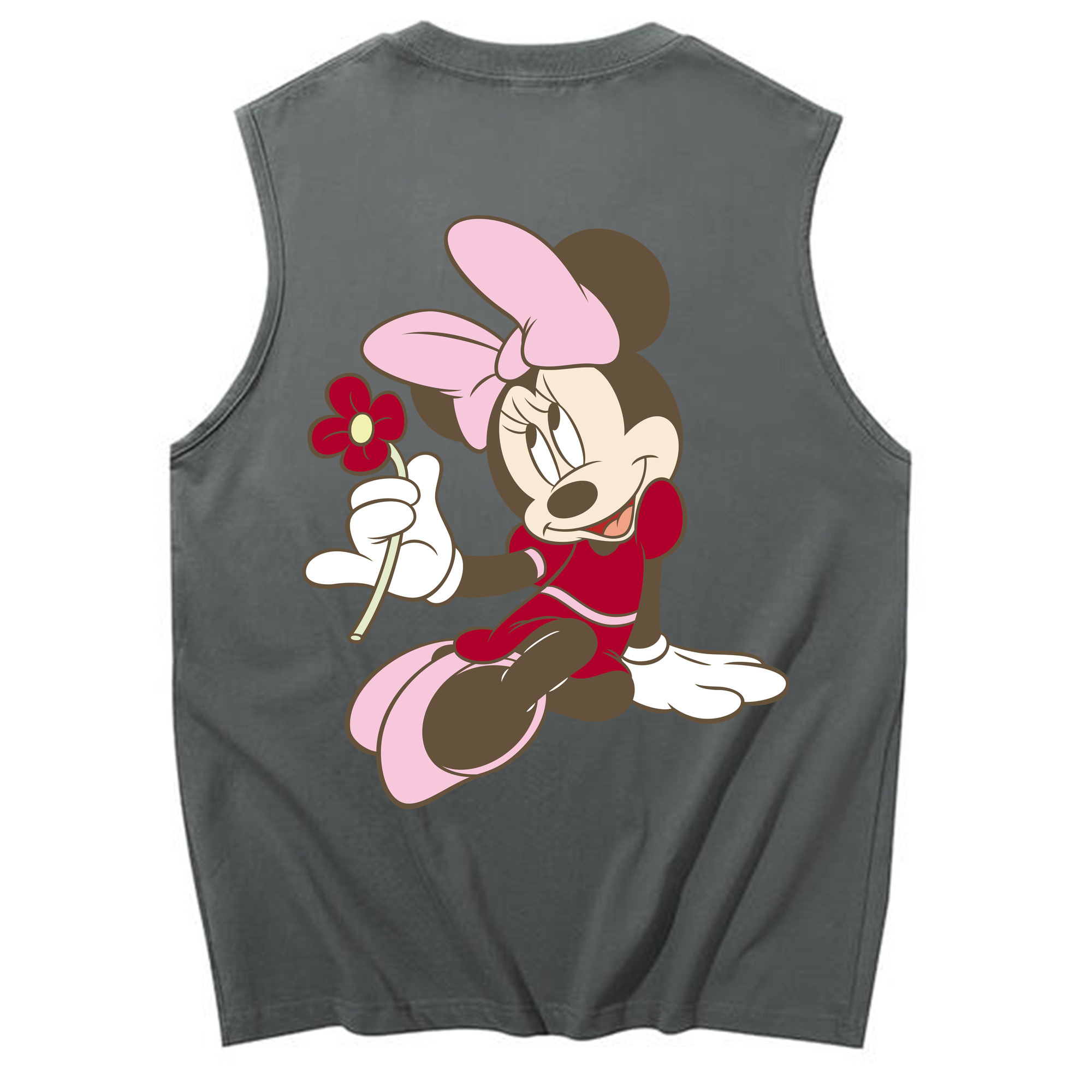 ミッキーマウス Mickey Mouse コットン100％タンクトップ（背面プリント）